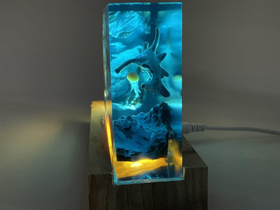 Shark Jellyfish Resin Lamp 2(OR)