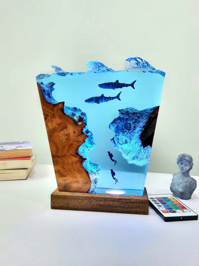 Great Whale Shark Resin Lamp(OR)