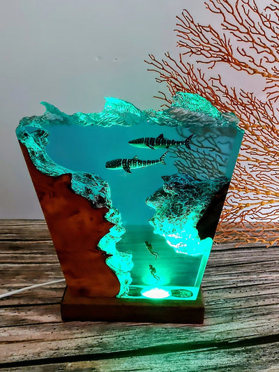 Great Whale Shark Resin Lamp(OR)