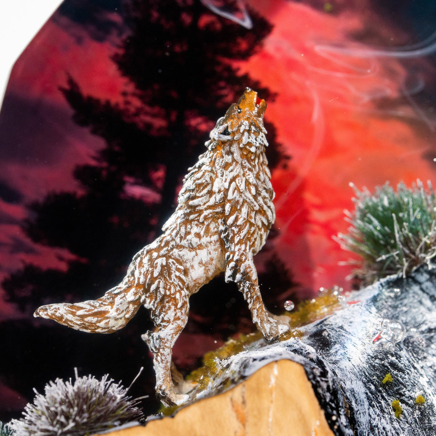 WOLVES in HUNTER'S MOON Night Epoxy Lamp(SGR)