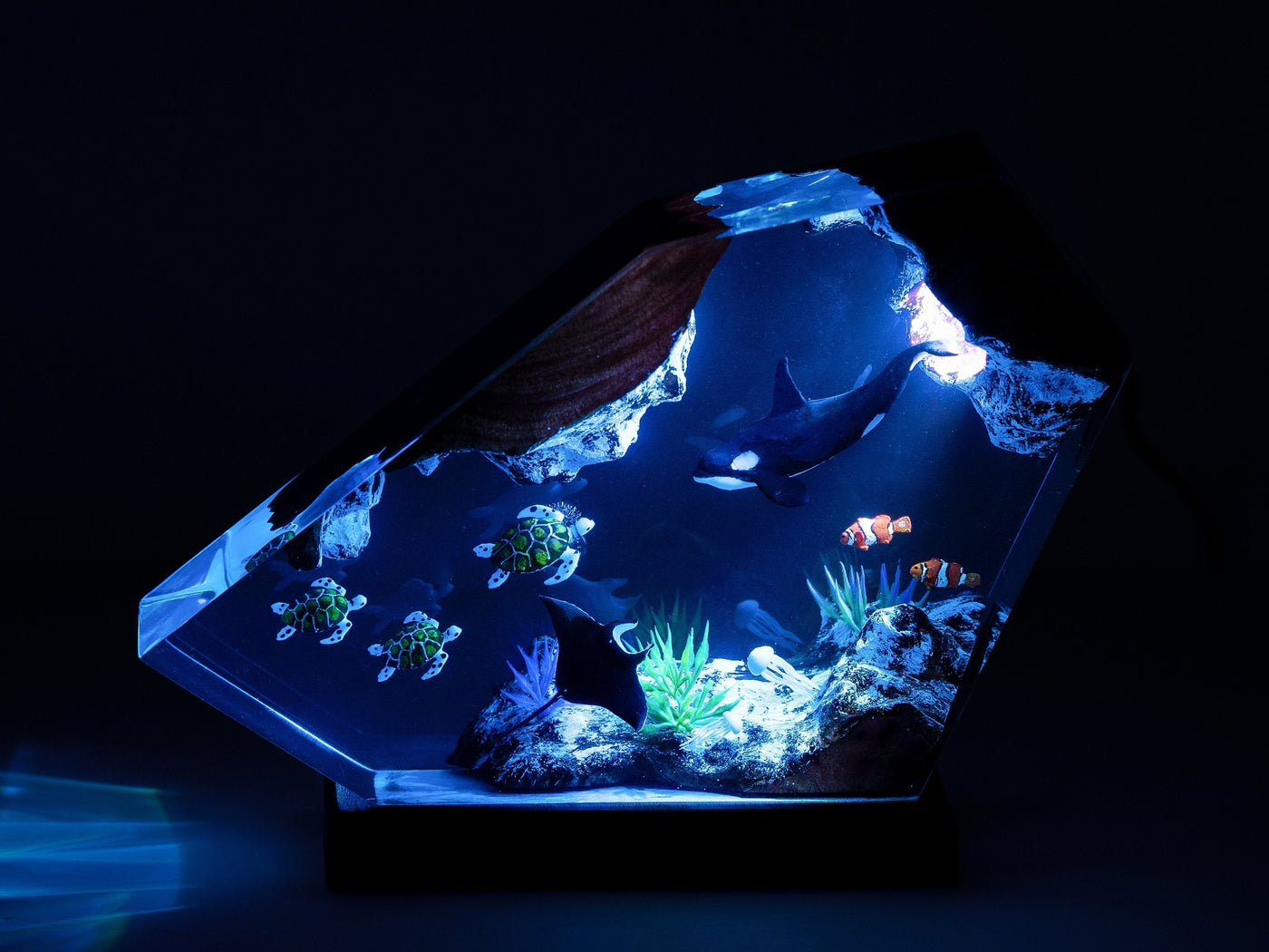 Orca Shark and Turtle Resin Night Lights(OR)