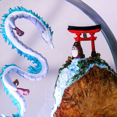 Japanese Dragon and To.rii Gate Epoxy Lamp(AR)