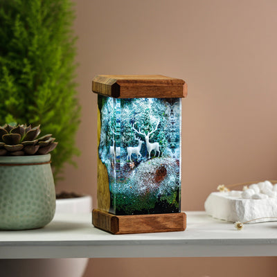 DEER in SNOWY FOREST Resin Lamp(SGR)