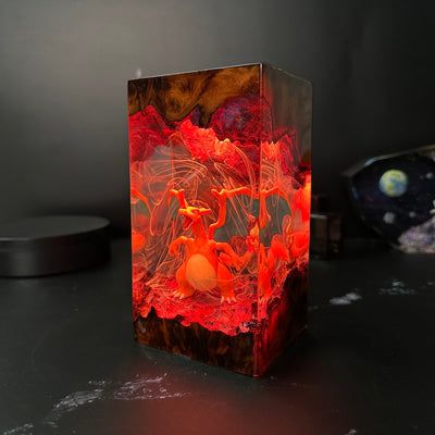 CHAR.IZARD Resin Wood Lamp