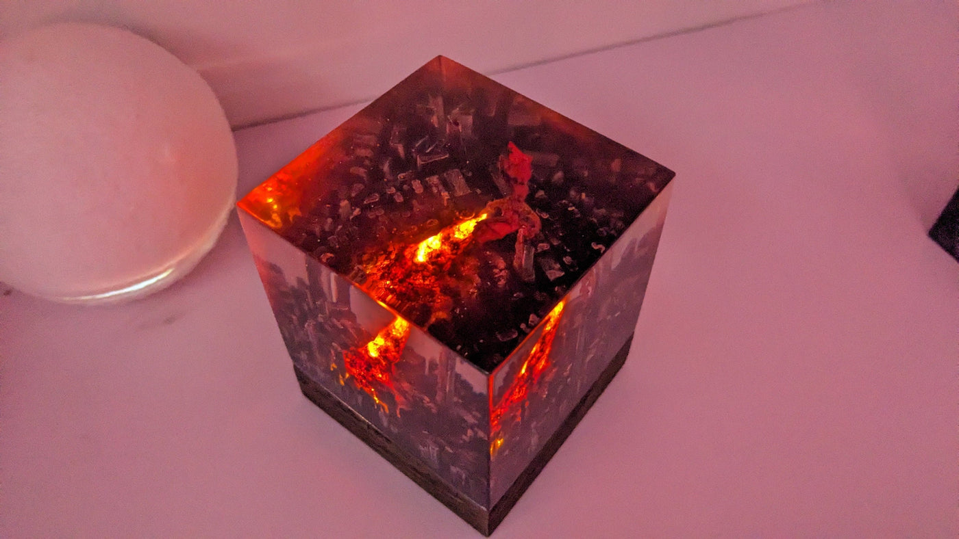 Fire Dragon in City Resin Lamp 2(MTR)