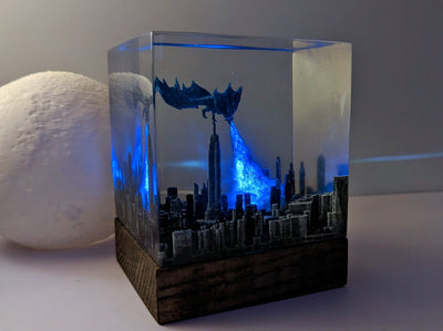 Fire Dragon in City Resin Lamp 2(MTR)