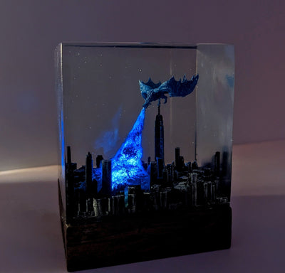 Fire Dragon in City Resin Lamp 2(MTR)