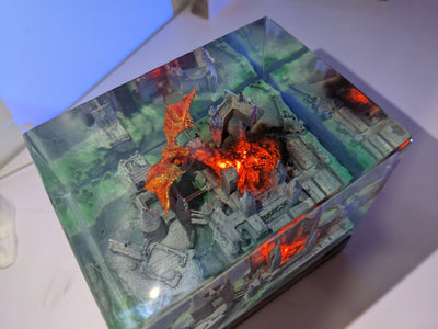 Fire Dragon in City Resin Lamp(MTR)