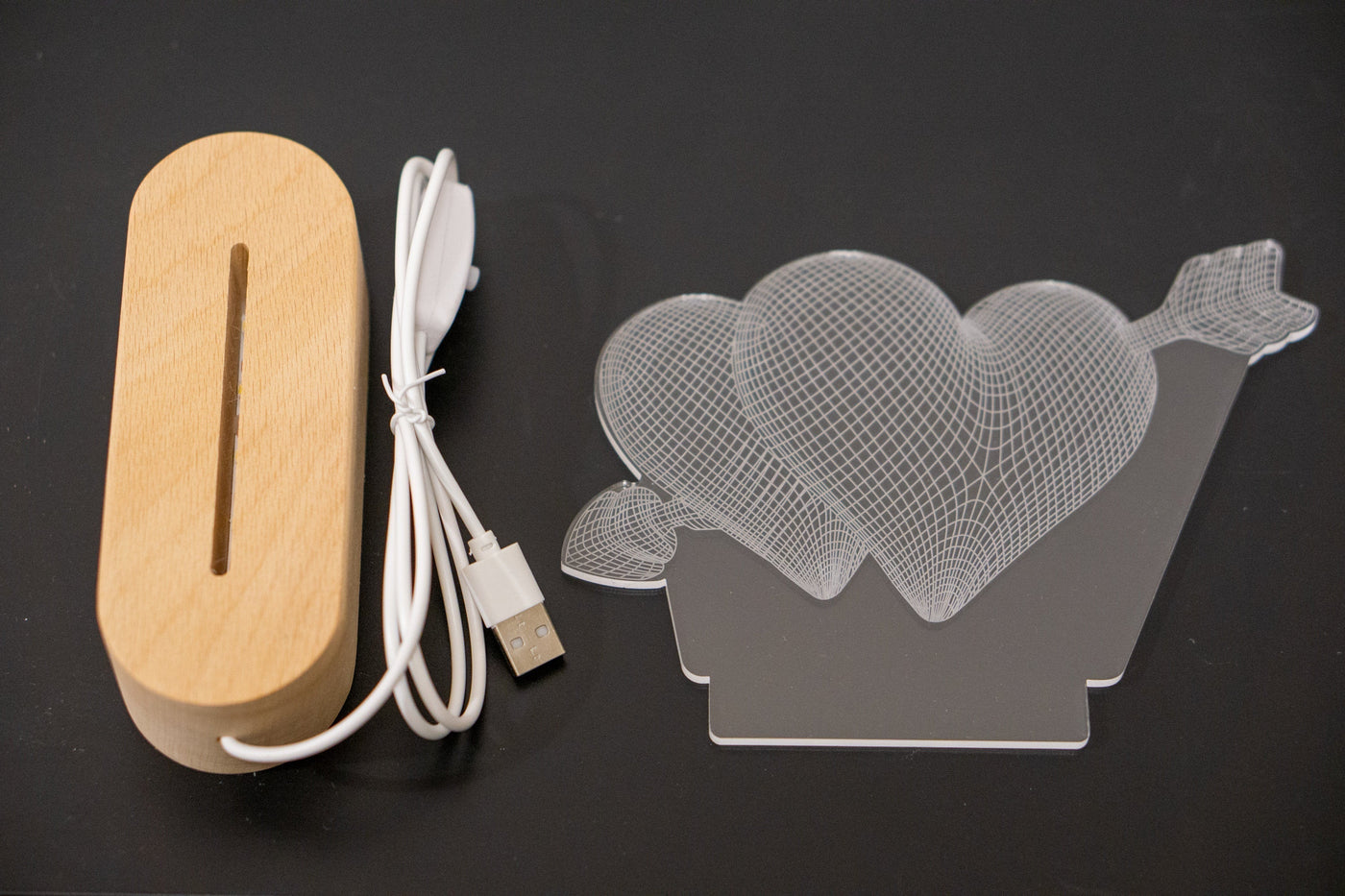 Handmade Heart-Shaped Night Lamp