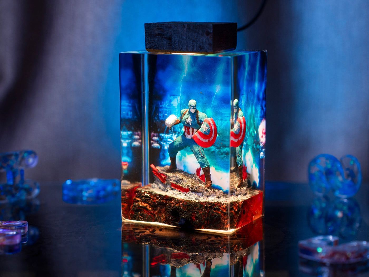 Captain America Resin Night Light(MD)