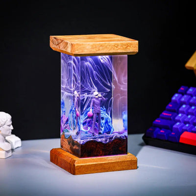 G.ojo Sato.ru Juju.tsu Kais.en Epoxy Resin Wood Lamp