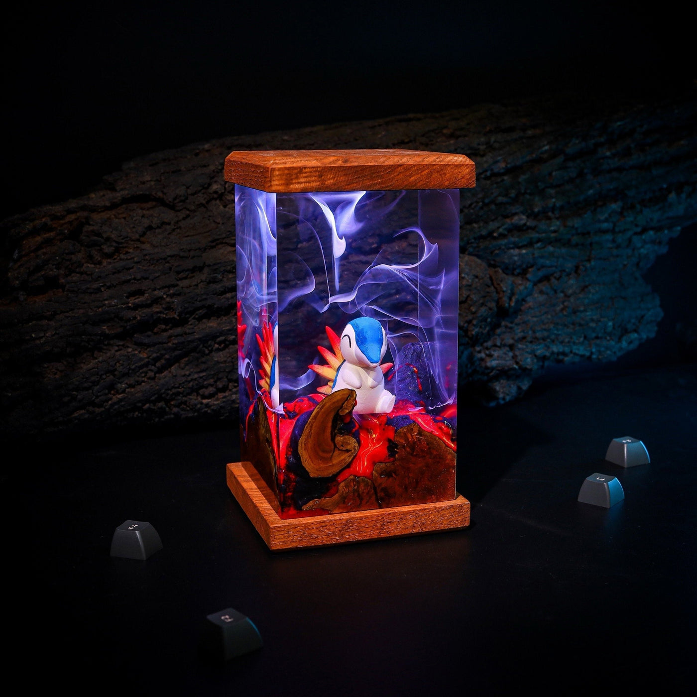 Cyndaquil Epoxy Lamp