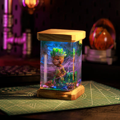 I Am Groot Epoxy Lamp