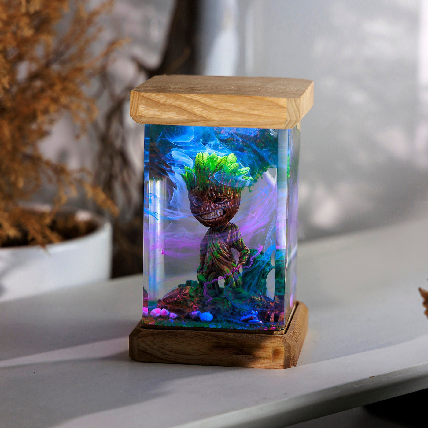 I Am Groot Epoxy Lamp