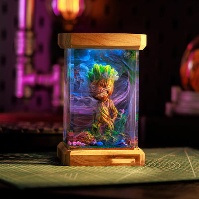 I Am Groot Epoxy Lamp