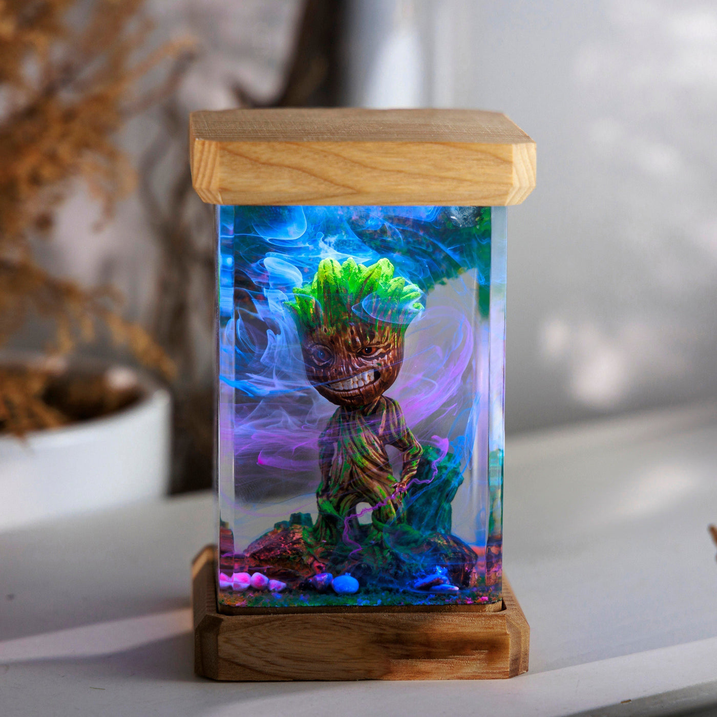 I Am Groot Epoxy Lamp