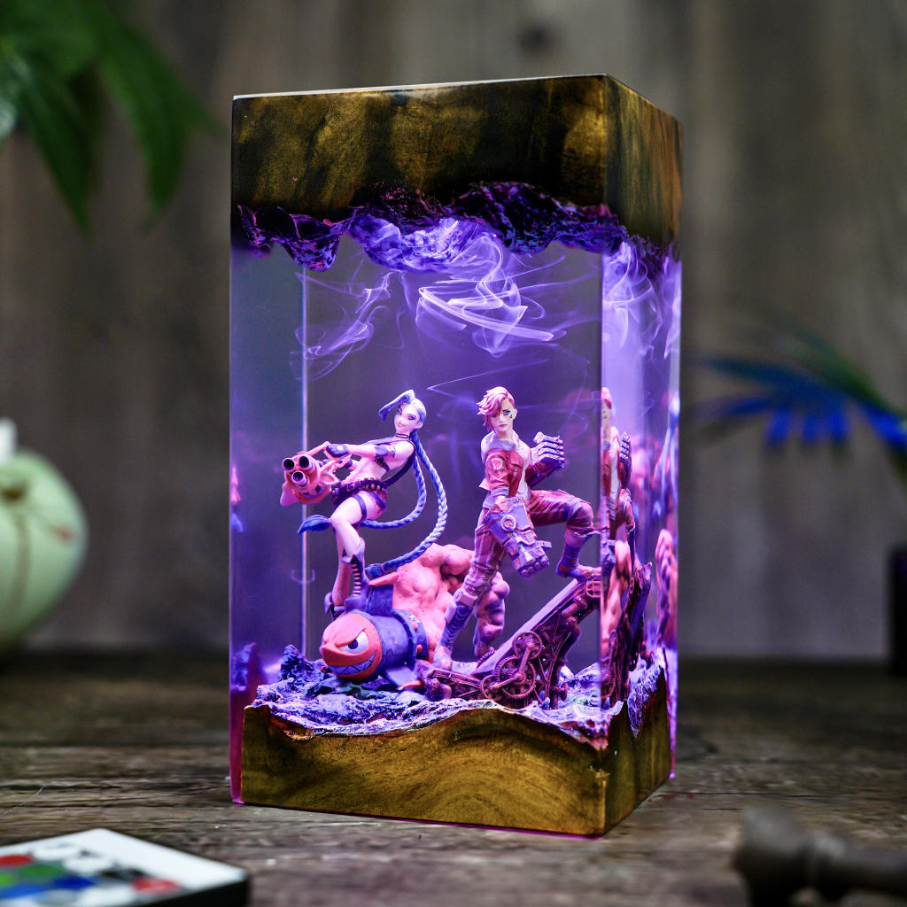 Jinx and Vi Arcane League of Legends Lamp