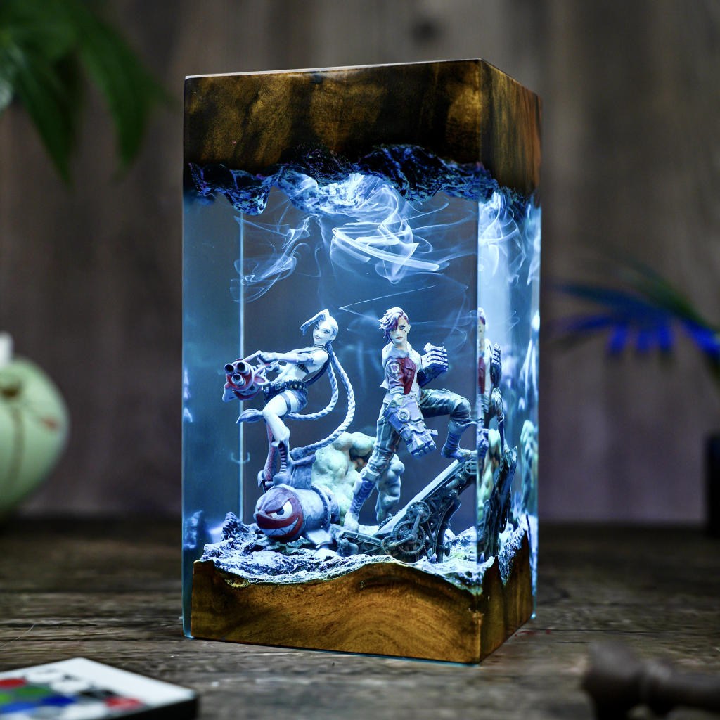 Jinx and Vi Arcane League of Legends Lamp