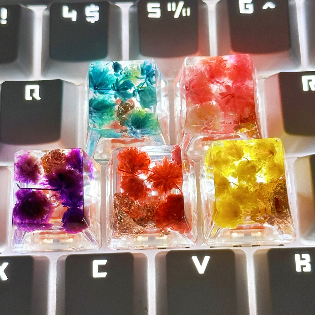 Colorful Personality Flower Keycap