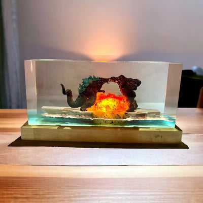 K.ong vs Go.zilla in Sea Resin Lamp